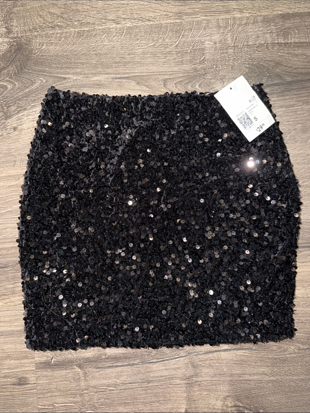 Black Sequin Mini Skirt - Women's Party Skirt